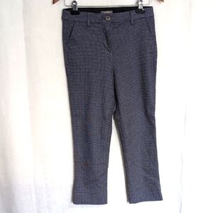 Maurices Blue Patterned Slim Straight Cropped Dress Pants Size Small